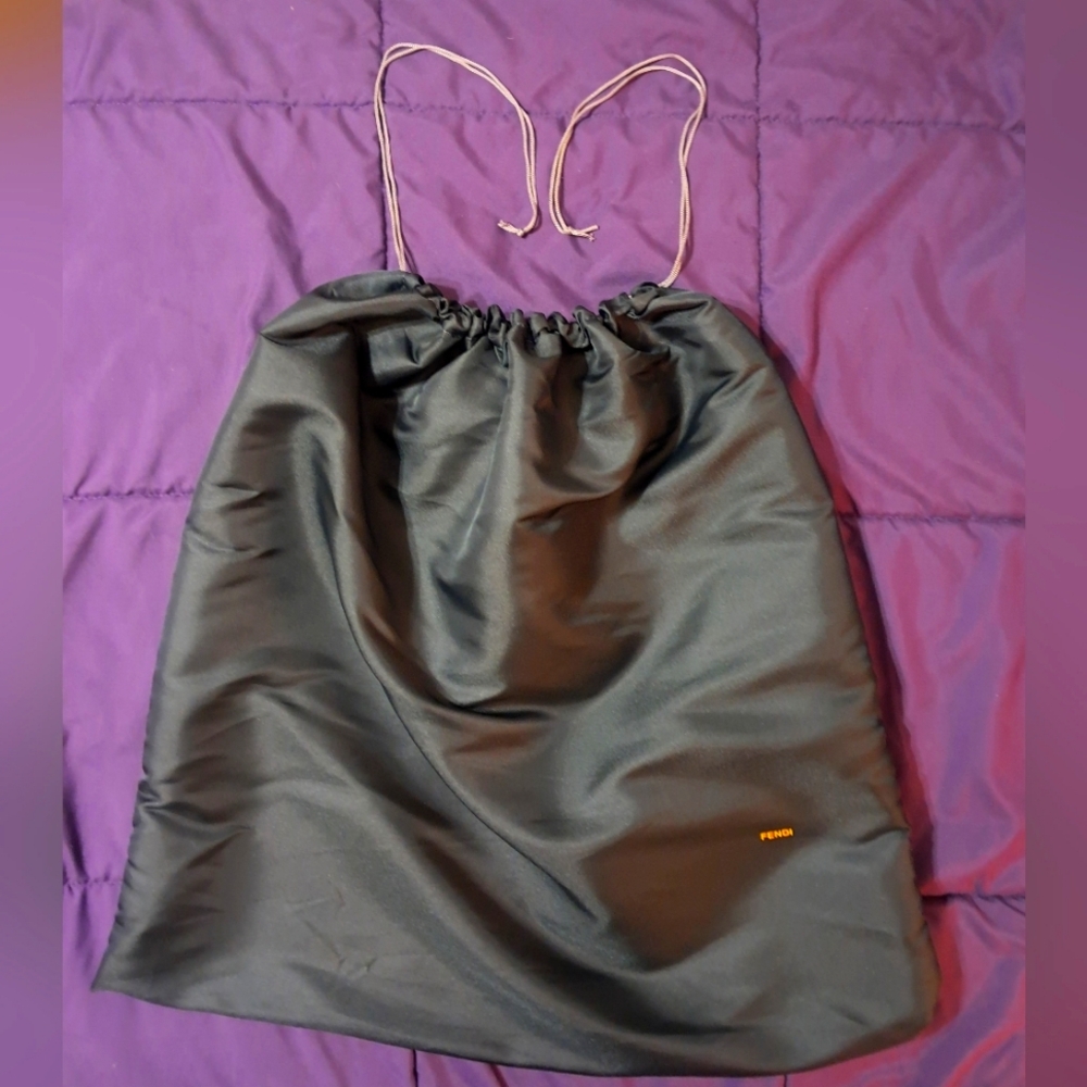 Large FENDI black drawstring dust bag